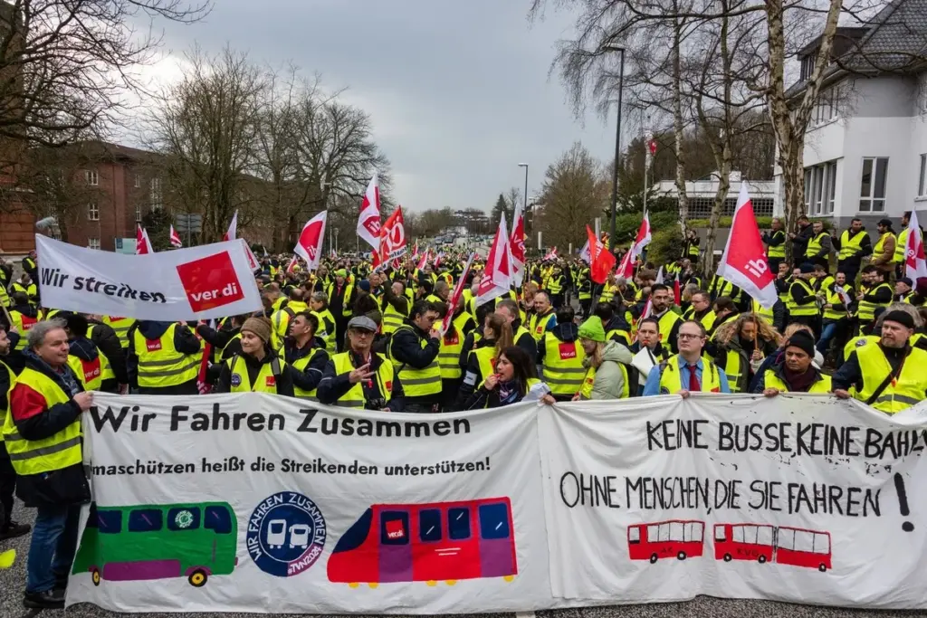 Waarom het openbaar vervoer in Duitsland op 27 februari 48 uur volledig stilvalt