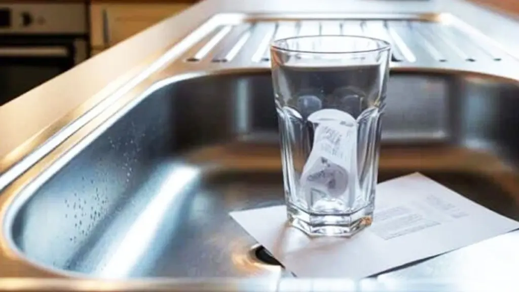 Waarom ik altijd een glas en een papiertje in de gootsteen zet voordat ik de deur uitga