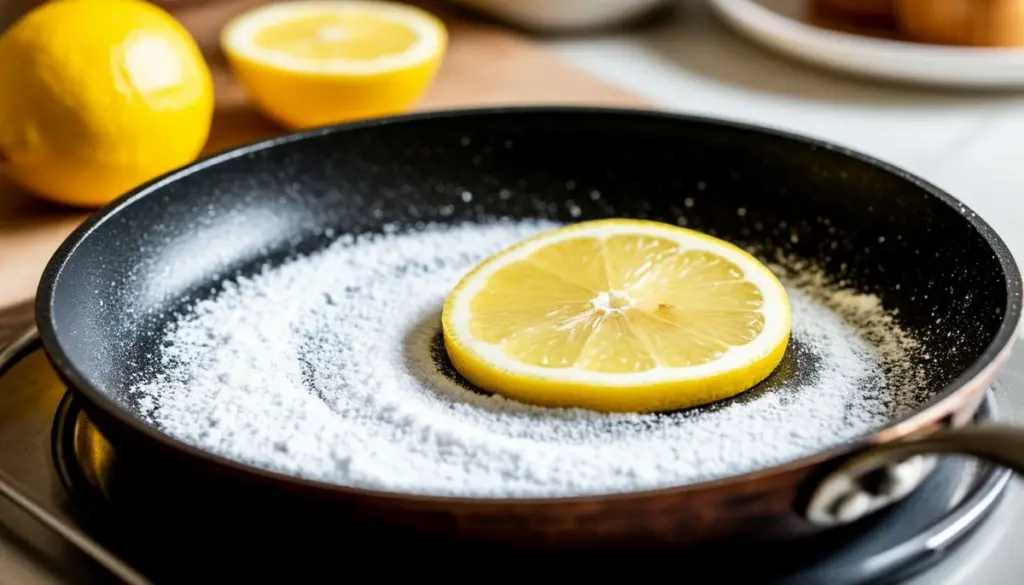 Waarom slimme koks een schepje citroenzuur op hun aangekoekte koekenpan strooien