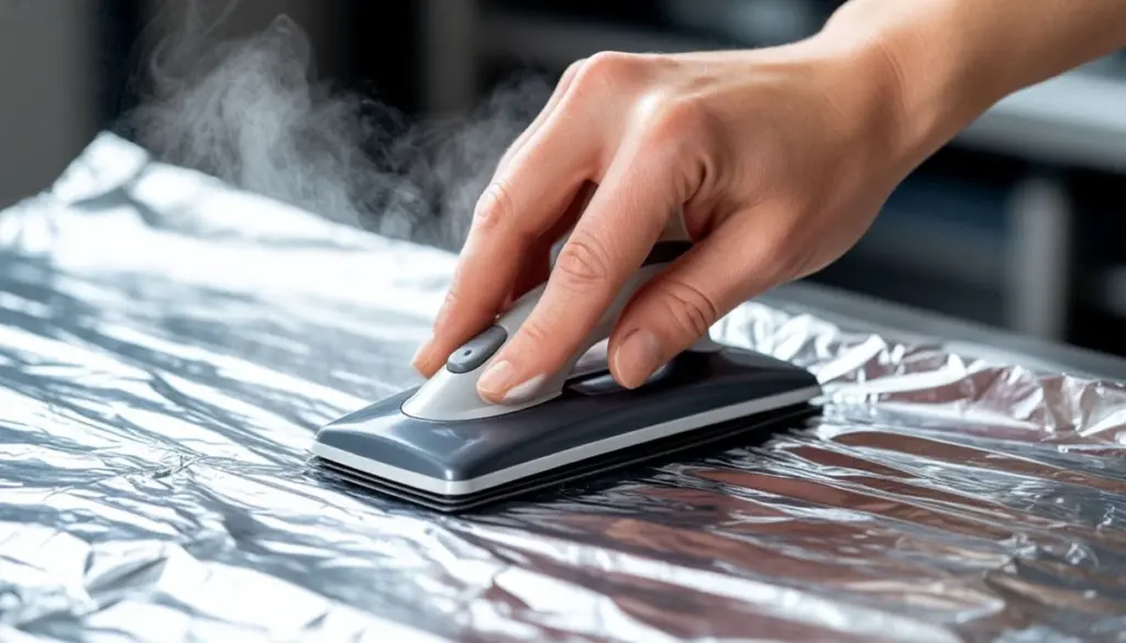 Waarom ervaren klusjesmannen altijd een vel aluminiumfolie op hun strijkplank leggen